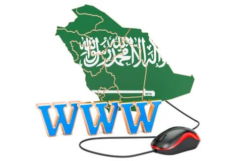 Internet network in Saudi Arabia concept. 3D rendering Stock Illustration