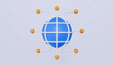 Internet Network Security 3d illustration Stock Illustration