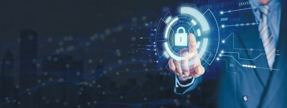 Internet network security, Data protection and Privacy on internet technolo.. Stock Photos