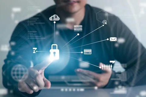 Internet network security privacy protection concept. information security an Stock Photos