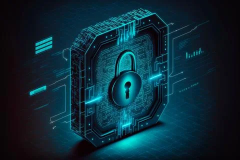 Internet network security technology network data protection technology vir.. Stockillustratie