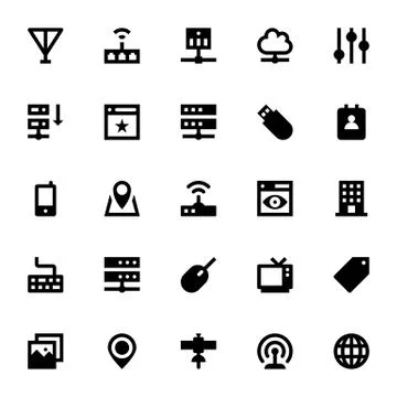 Internet, Networking and Communication Vector イラスト素材