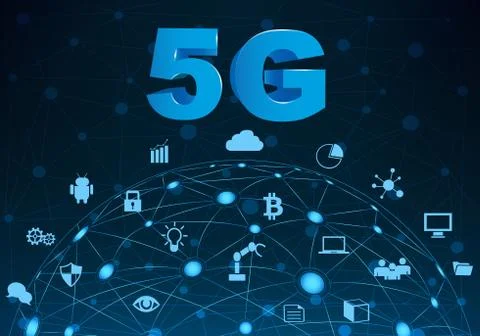 Internet networking concept and 5G technology Stock Illustration