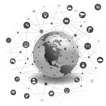 Internet networking concept Stock Illustration