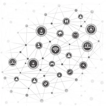 Internet networking concept Stock Illustration