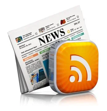 Internet news and RSS concept Stock Illustration