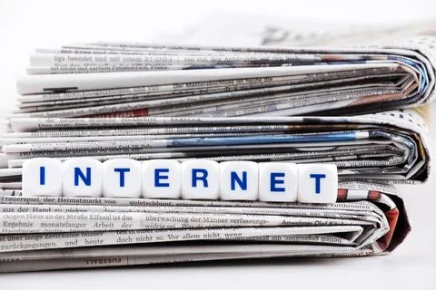 Internet news Stock Photos