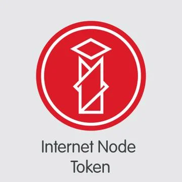Internet Node Token - Digital Coin Vector Icon Stock Illustration