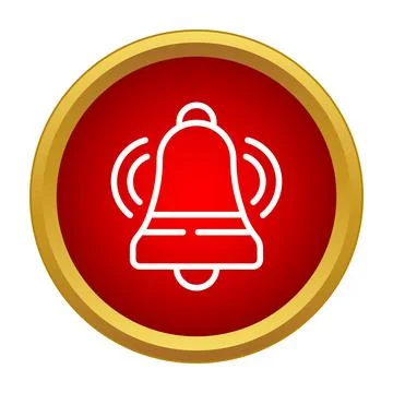 Internet notification bell ringing for alert signal Stock Illustration