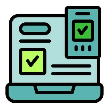 Internet online registration icon vector flat Illustrazione stock