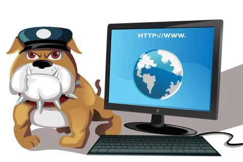 Internet or computer security Illustrazione stock