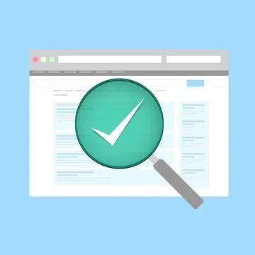 Internet or website Search Vector, The Concept is Searching Success Stock Illustration