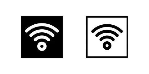 An internet or WiFi facility icon, essential for indicating connectivity, h.. Stock Illustration