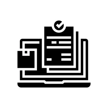 Internet order and procurement glyph icon vector illustration Stock Illustration