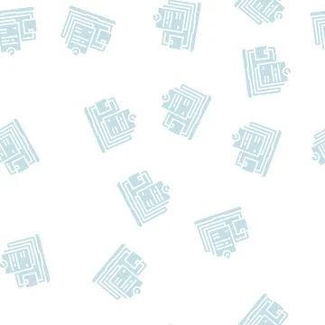 Internet order and procurement glyph seamless pattern Stock Illustration