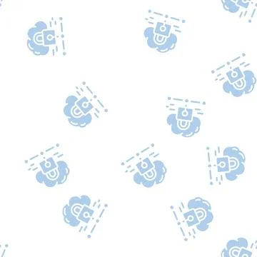 Internet padlock glyph vector seamless pattern Stock Illustration