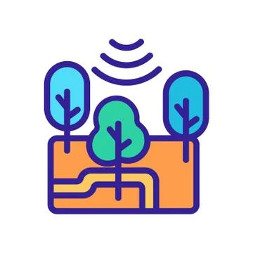 Internet in the park icon vector. Isolated contour symbol illustration Illustration