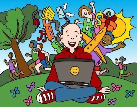 Internet park Stock Illustration