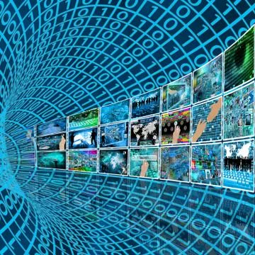 Internet perspective Illustrazione stock