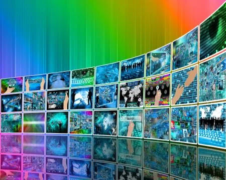 Internet perspective Stock Illustration