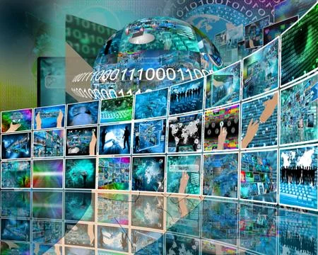 Internet perspective Stock Illustration