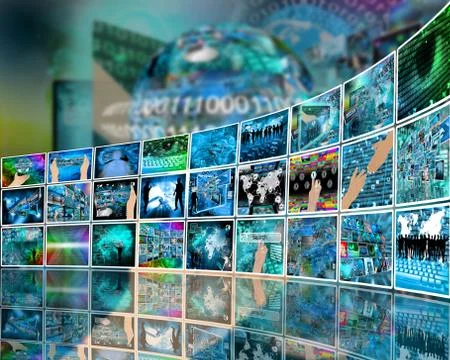 Internet perspective Illustrazione stock