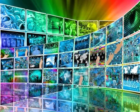Internet perspective Stock Illustration