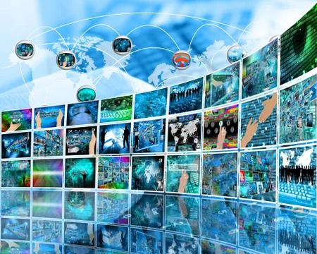 Internet perspective Stock Illustration