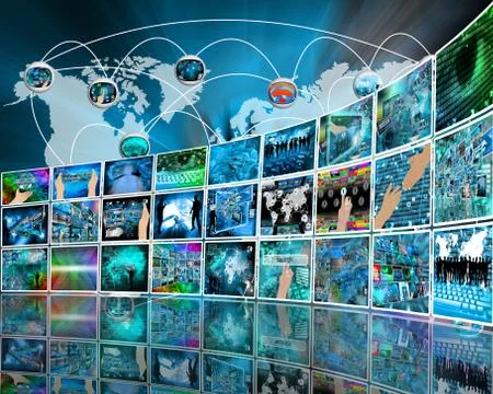 Internet perspective Stock Illustration