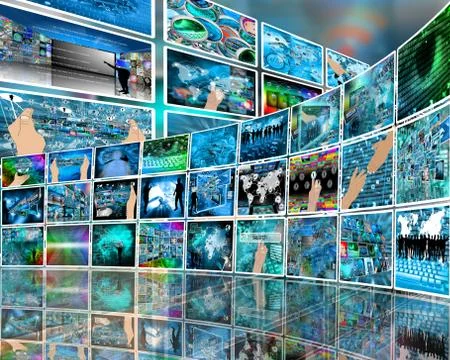 Internet perspective Stock Illustration