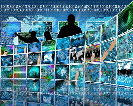 Internet perspective Stock Illustration