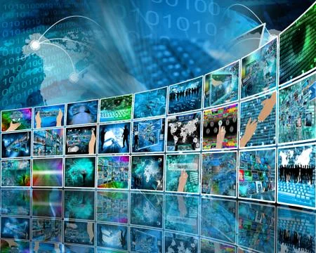 Internet perspective Stock Illustration