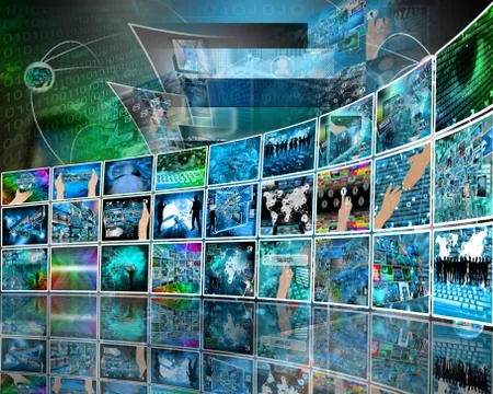 Internet perspective Stock Illustration