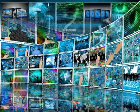 Internet perspective Stock Illustration