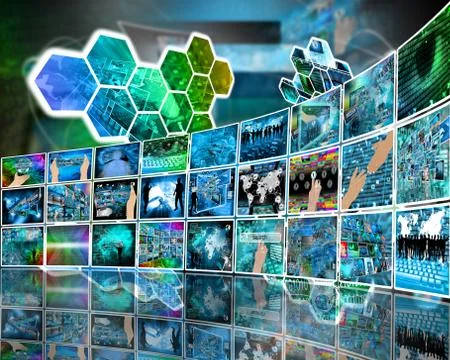 Internet perspective Stock Illustration