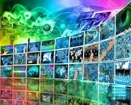 Internet perspective Illustrazione stock