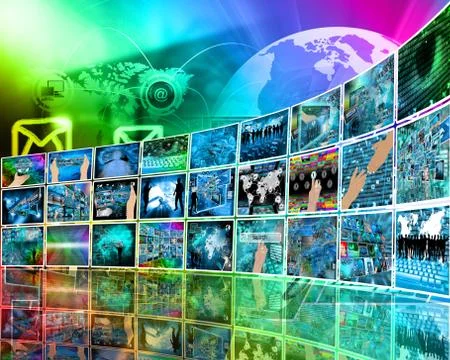 Internet perspective Stock Illustration