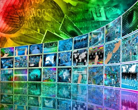 Internet perspective Illustrazione stock