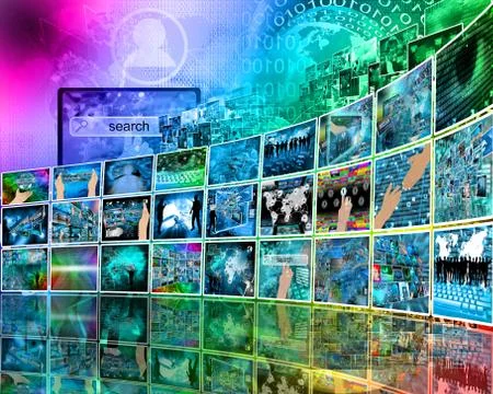 Internet perspective Illustrazione stock