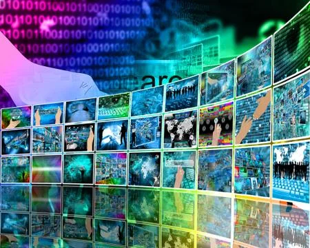 Internet perspective Illustrazione stock