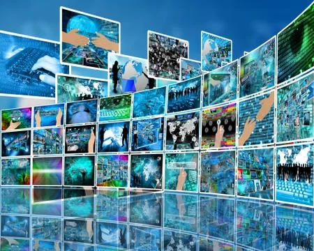 Internet perspective Stock Illustration