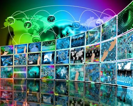 Internet perspective Stock Illustration