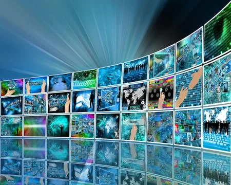 Internet perspective Stock Illustration