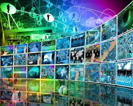 Internet perspective Stock Illustration