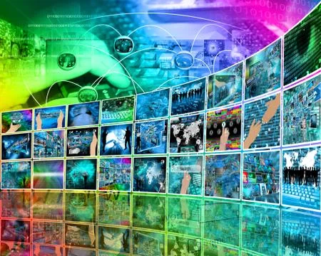 Internet perspective Stock Illustration