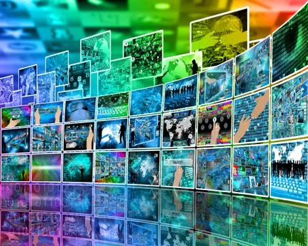 Internet perspective Illustrazione stock