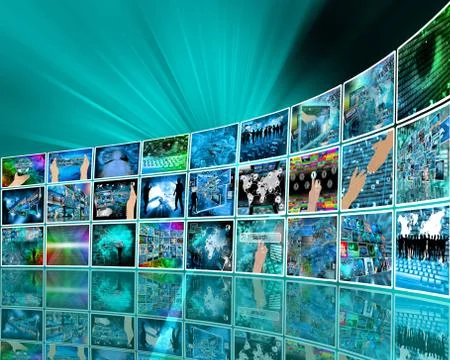 Internet perspective Stock Illustration