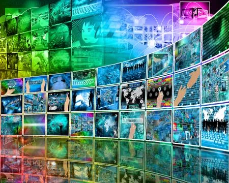 Internet perspective Illustrazione stock