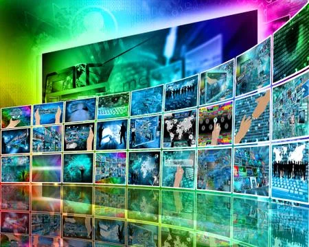 Internet perspective Illustrazione stock