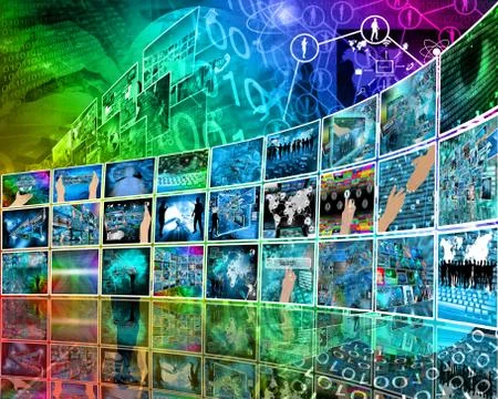 Internet perspective Illustrazione stock